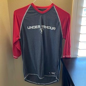 Under Armour three courter baseball shirt dri fit